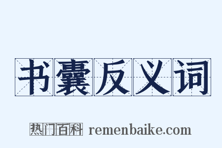 书囊反义词是什么意思的图片